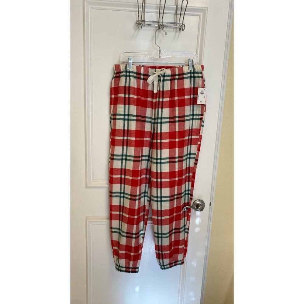 Old Navy Christmas Winter 100% Cotton Flannel Jogger Pants Size Large (12-14)